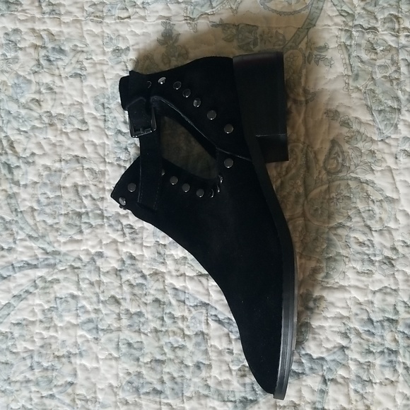 Studded suede Carlos Santana black boots - Picture 3 of 6